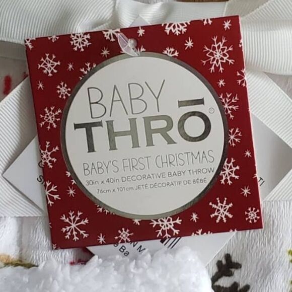 Thro Micromink Christmas Baby Throw Blanket, 30" x 40" (Gingerbread Man) NWT - Picture 3 of 5